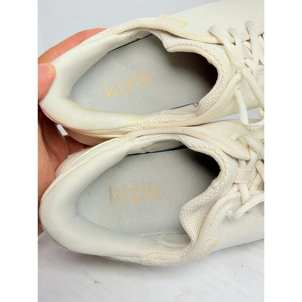 Kizik Madrid Eco Knit Hands Free Sneakers Men's 9 Women's 10.5 Cream